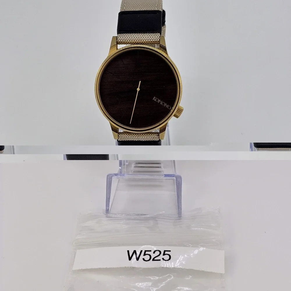 Komono Winston Men's Watch 42MM Brown Dial NEW Tan Nylon Bands NEW Battery‎